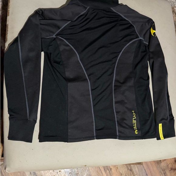 Hylete Men's Athletic Lightweight Black Zip Jacket Size Large Mesh Back Panel - Picture 2 of 4